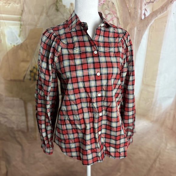 NEW Alex Mill Red and White Long Sleeve Button Down Shirt - Picture 5 of 10